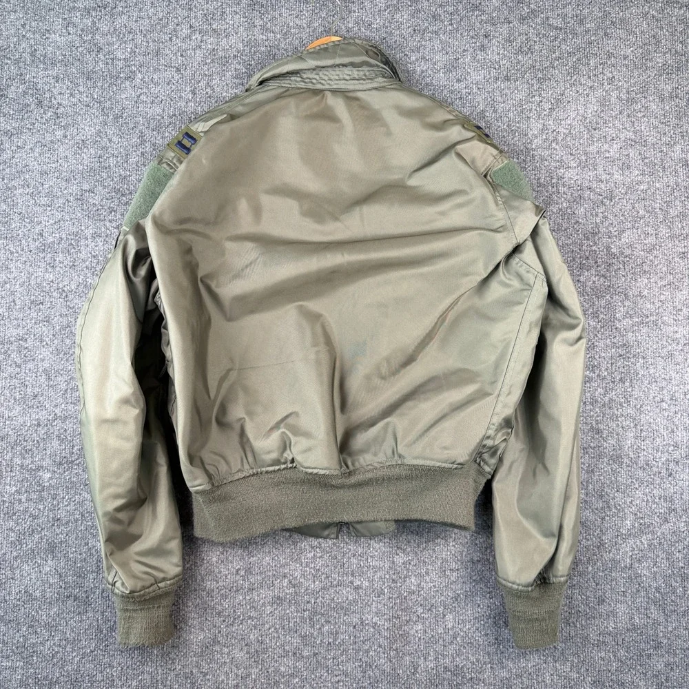 VTG 80s Alpha Industries CWU-36/P Flyers Jacket Mens Large Military Bomber Green